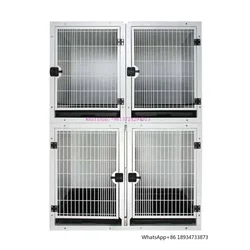 Veterinary Equipment 304 Stainless Steel Pet ICU Cage For Dog Cat Vet oxygen supply bank cages for Clinic and hospital