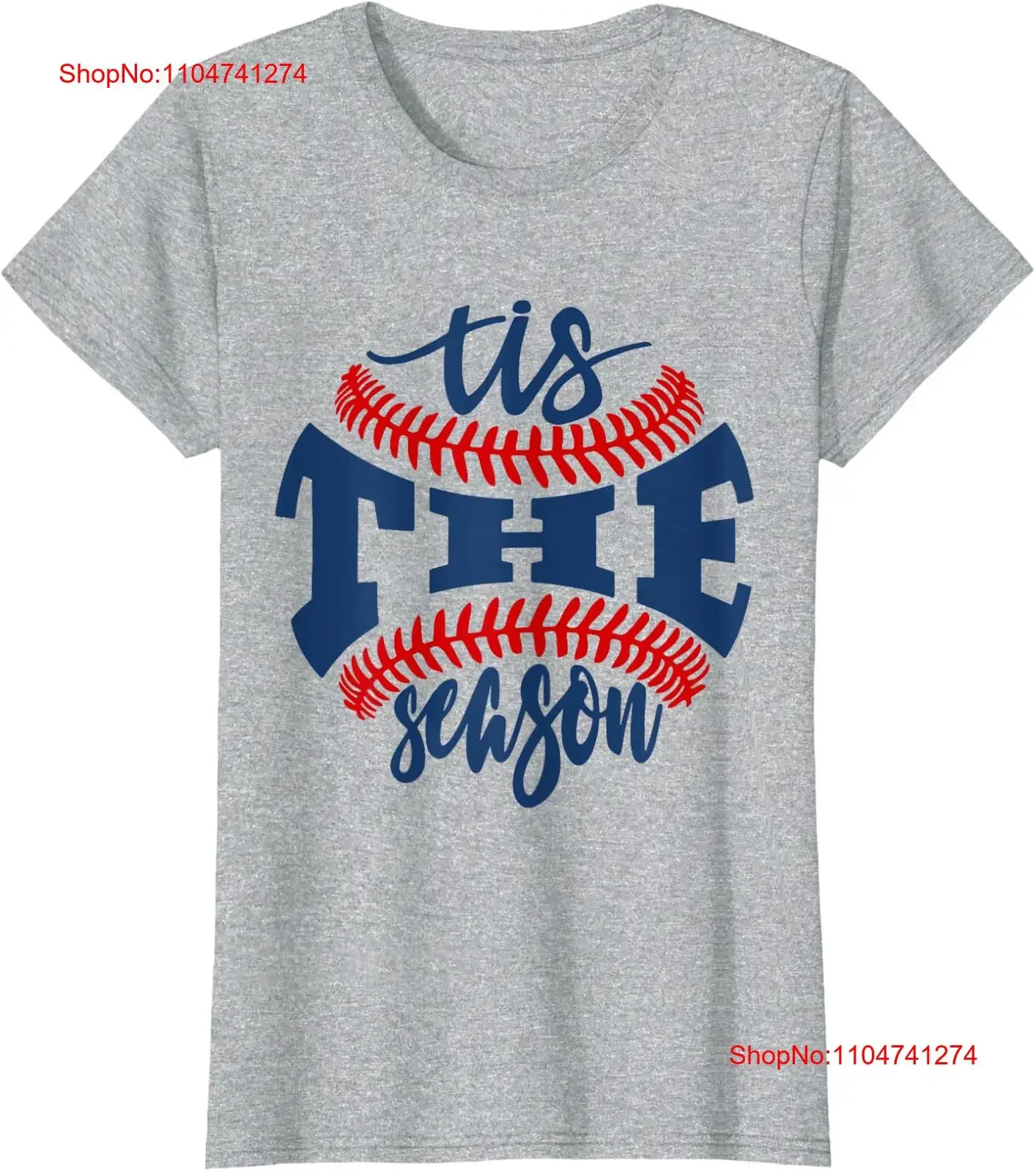 

Tis The Season Baseball Softball Lovers Fans Cool Ladies' Crewneck T Shirt vintage Washed Top For Everyday Wear Unisex Stylish