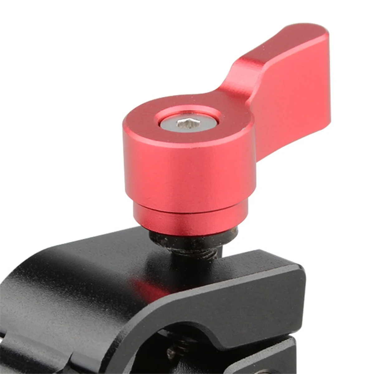 2025+ 15mm Single Rod Clamp Adapter with 1/4inch-20 3/8inch-16 Threaded Hole for DSLR Camera Cage Shoulder 15mm Rail System