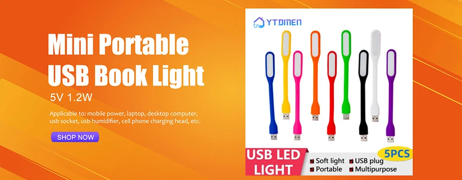 Vepoty Usb Socket Lamp Mini Light Mobile Computer Mobile Power Charging