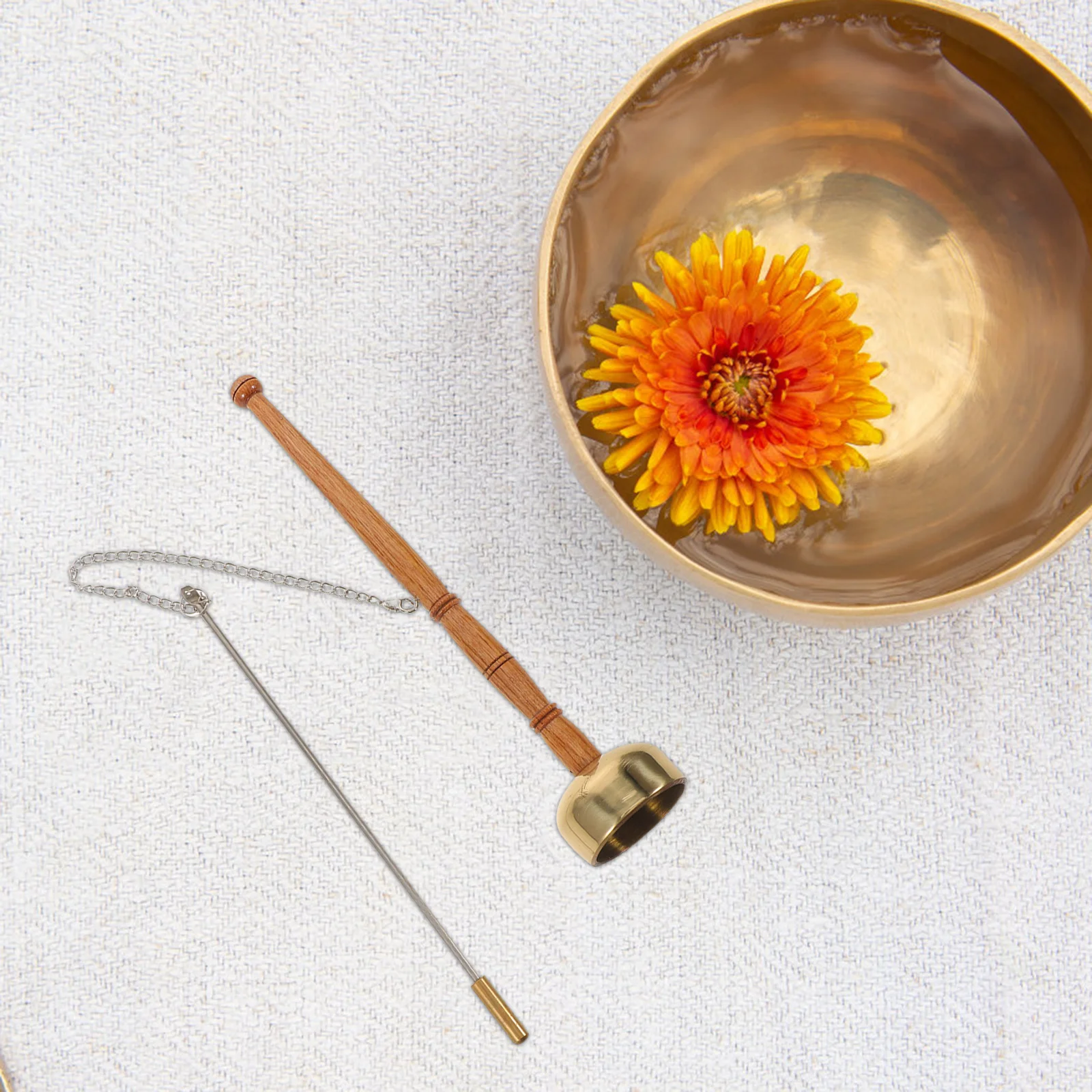 

Bronze Copper Incense Burner Buddhist Bell Religious Altar Decoration Meditation Sound Tool Vintage Style Ritual Artifact