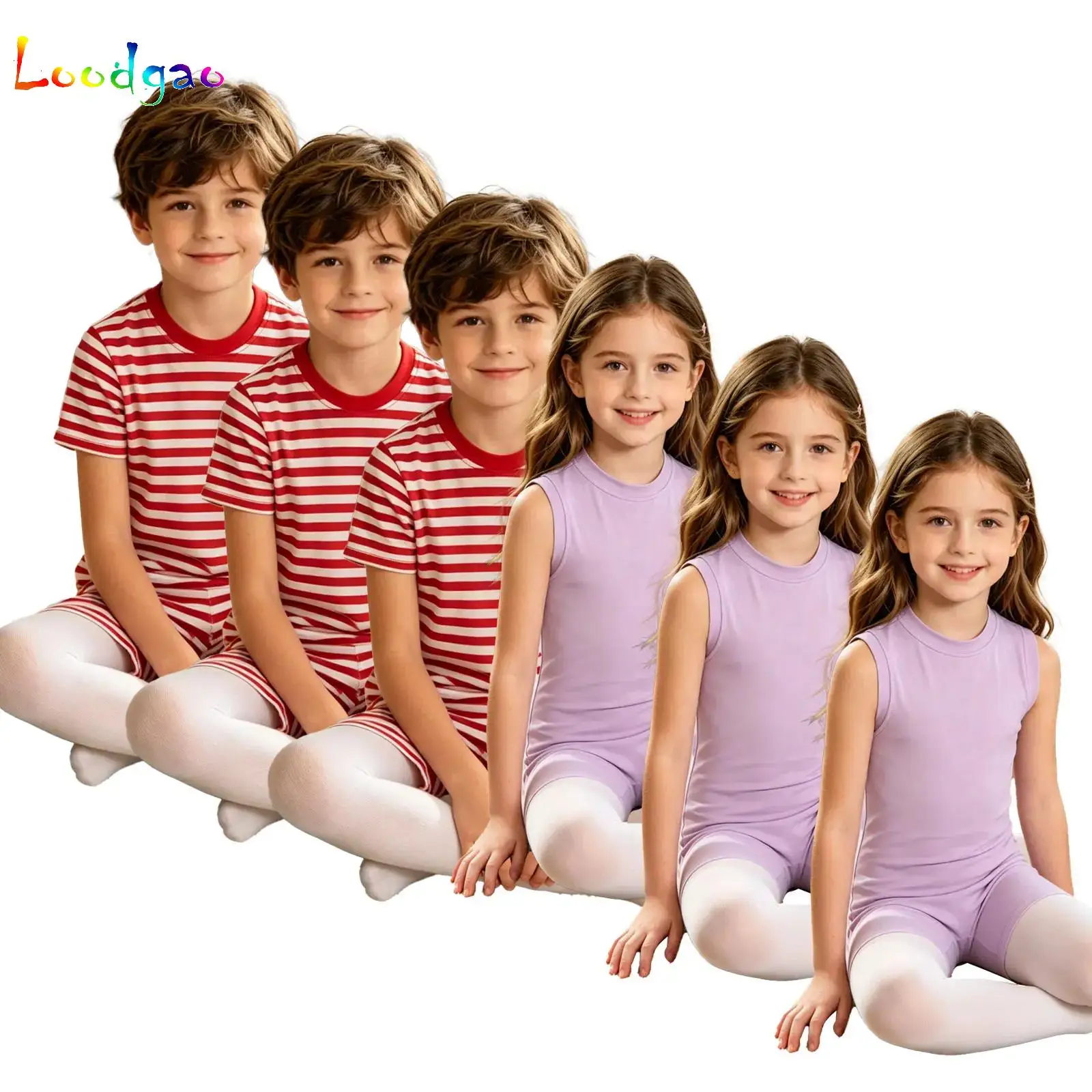 Adaptive Kleidung für Jungen und Mädchen mit besonderen Bedürfnissen, für Kinder mit Autismus, Anti-Abreiß-Reißverschluss, Knopfverschluss im Schritt, Jumpsuit, Homewear, Schlafanzug, 3 Stück/Set