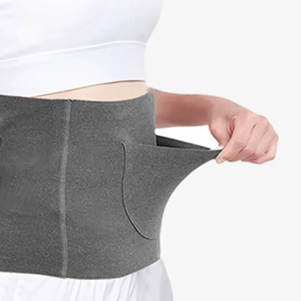 Magic Tool with Double Pocket Thermal Belt Elastic Comfortable Warm Stomach Shaping Belt Anti-Cold Slim Body Shaper Warm Belly