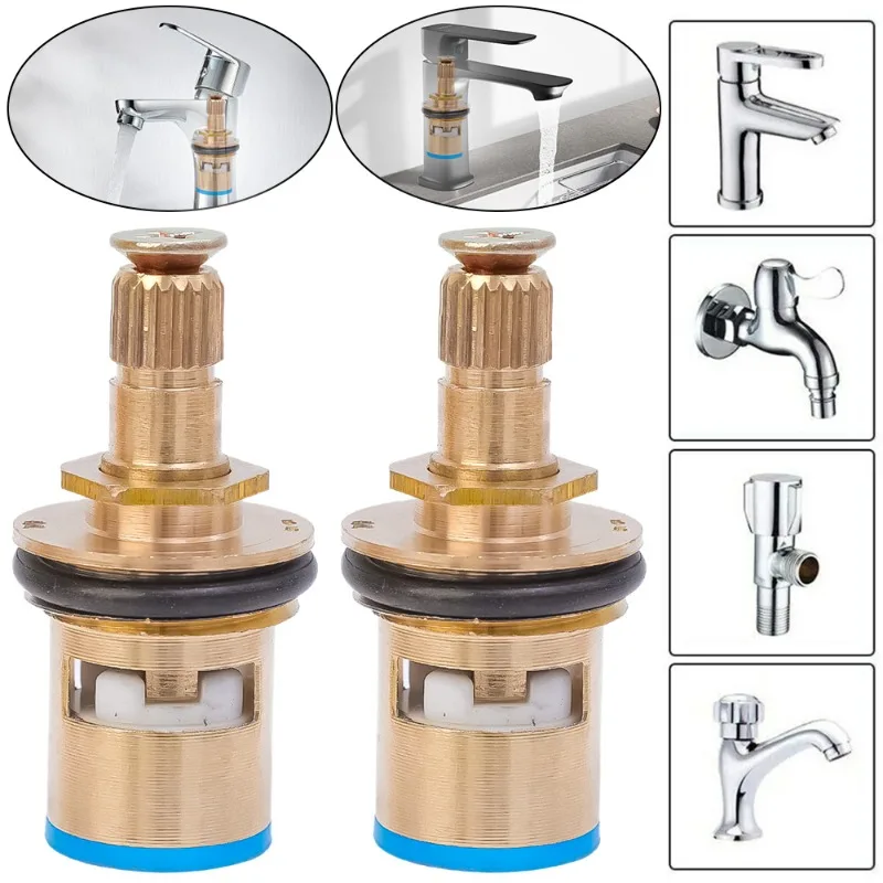 10/1pcs Faucet Valves Replacement Universal Tap Valve Brass Cartridge Faucet Inner Valve for Household Bathroom Kitchen Supplies