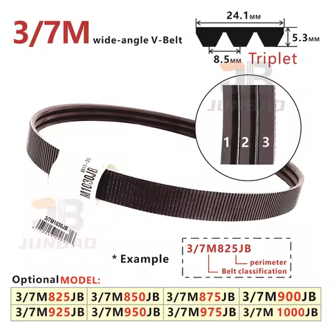 3/7M Conjoined wide Angle Belt 3/7M825JB 3/7M850JB 3/7M875JB 3/7M900JB 3/7M925JB 3/7M950JB 3/7M775JB 3/7M1000JB PU Drive V-BeltI
