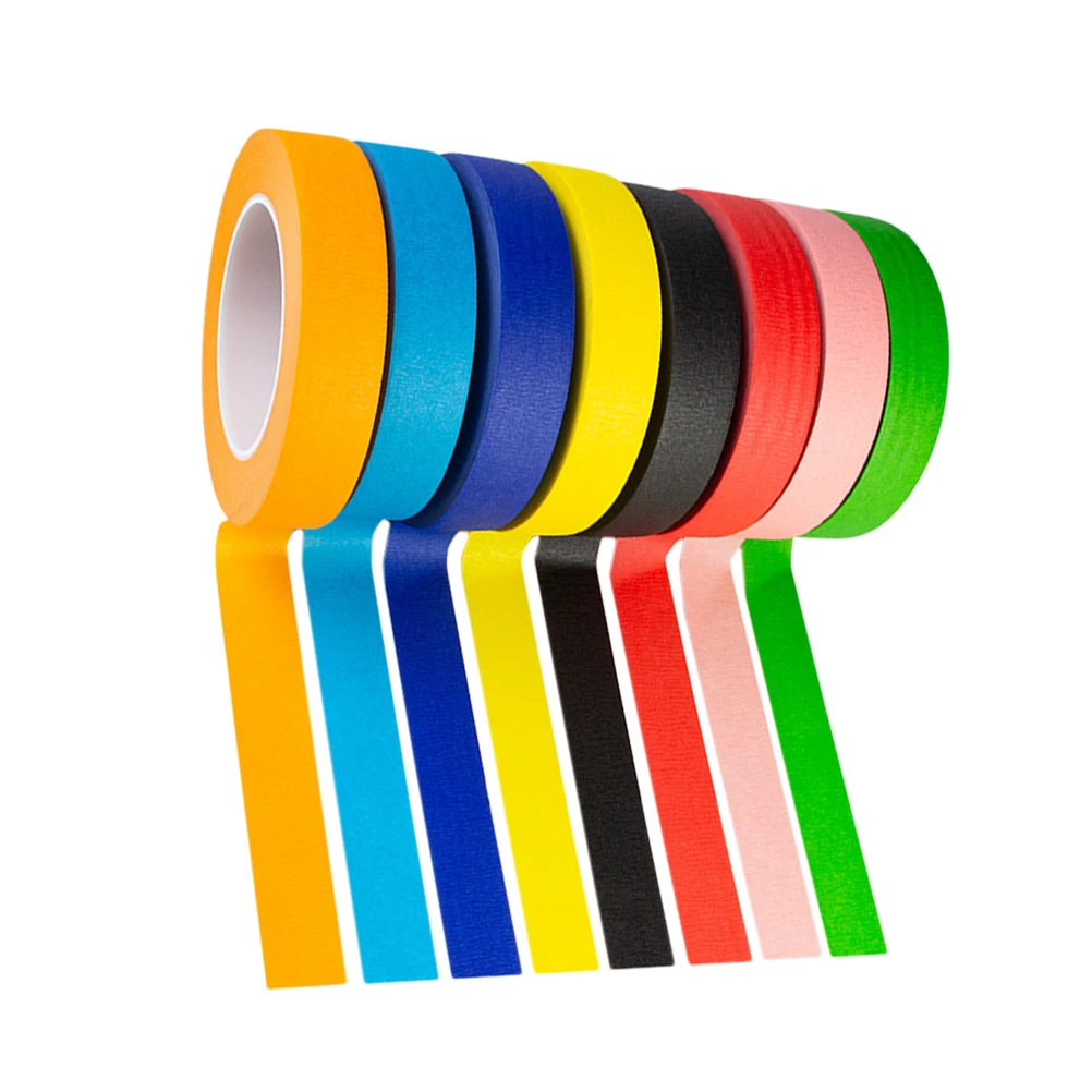 

8 Rolls Colored Washi Tape Decorative Tearable DIY Craft Adhesive for Scrapbook Photo Album Calendar Decoration Aesthetic Tapes