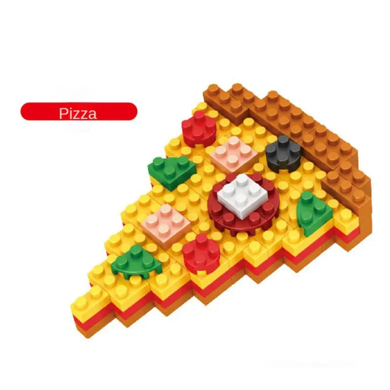 French Fries Sushi Mini Building Blocks Children's Toys Food Modeling Building Blocks Fast Food Burger Ice Cream