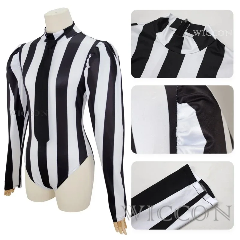 

Новый викторианский готический костюм, сексуальное платье, комбинезон в черно-белую полоску, боди, карнавальный костюм, наряды на Хэллоуин, XCVGJHTK2025