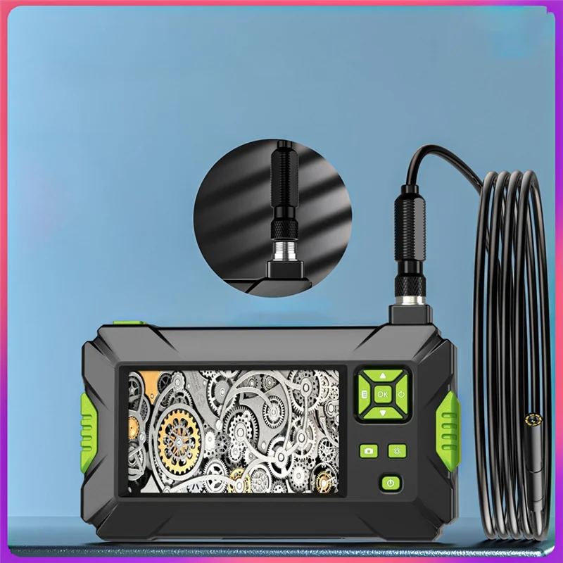 Y43A-HD Borescope พร้อมไฟ LED 8 มม.เลนส์ท่อกล้องตรวจสอบภาพกล้องวิดีโอ Endoscope Hard CABLE