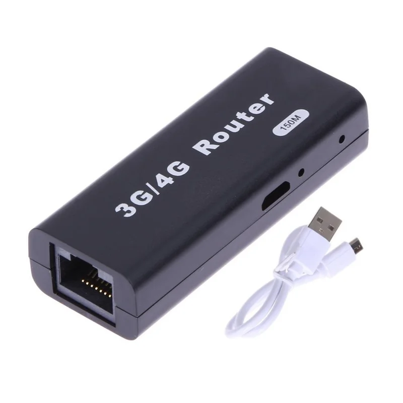 USB 케이블이 달린 미니 휴대용 무선 라우터, 3G, 4G, Wlan 핫스팟, 150Mbps, RJ45