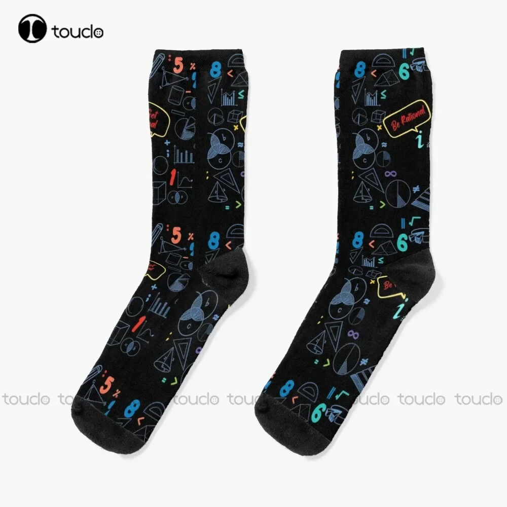 Be Rational Get Real Socks Cute Socks Funny Art Streetwear Colorful Cartoon Socks Christmas New Year Gift Custom Gift Cartoon