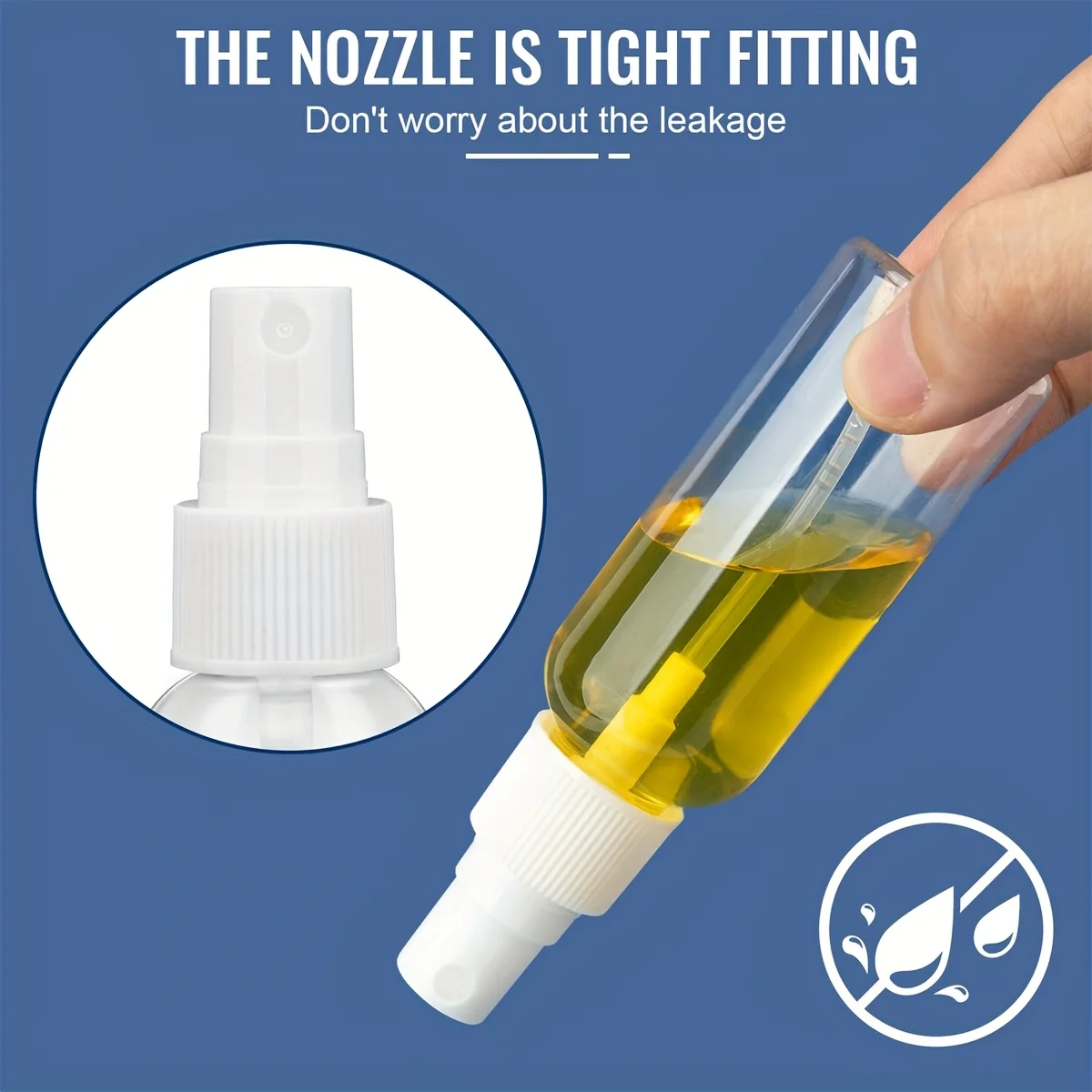 50ml Mini Spray Bottles Plastic, Paired with funnel stickers，Pump Spray Cap Refillable Reusable Empty Atomizer Spray Bottles Tra