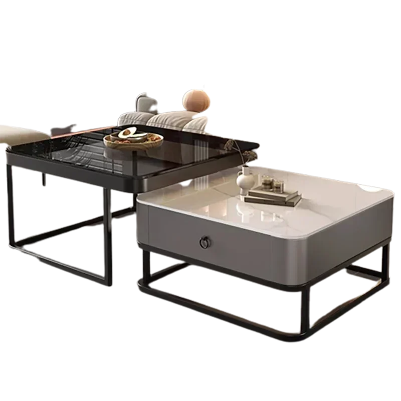 Modern Nordic Coffee Table for Living Room for Home Easy to Clean Foldable Design Adjustable Feet Stable Structure Noise Free