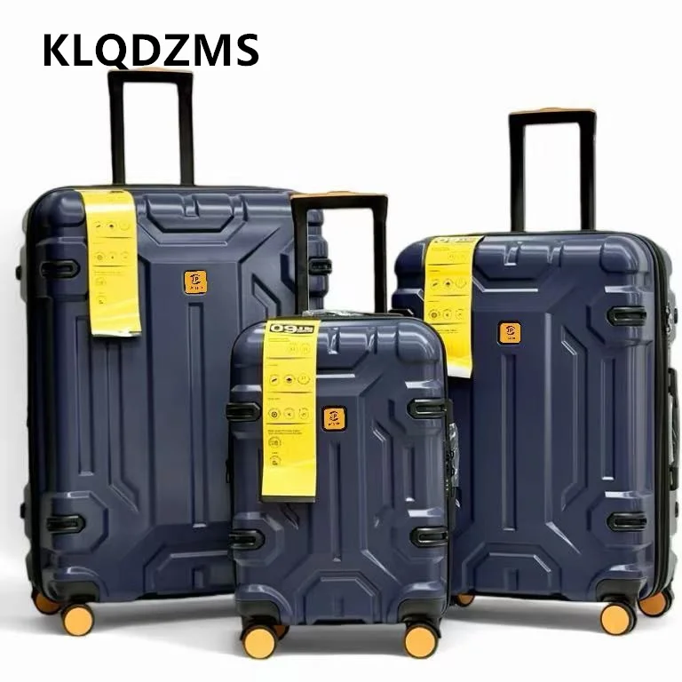 KLQDZMS Luggage Travel Bag  PC Boarding Box Large-capacity Trolley Case Three-piece Suitcase Combination Box Women's Suitcase