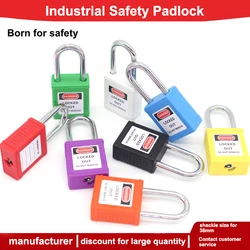 38mm Steel Shackle  Loto Safety Padlock Lockout Tagout,2 Keys per Lockout Padlock para aplicaciones industrialesy electricas