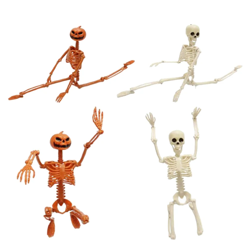 40Cm Halloween Skelet Ornamenten Creatieve Beweegbare Menselijke Vorm Botten Halloween Horror Decoraties Spookhuis Horror Rekwisieten