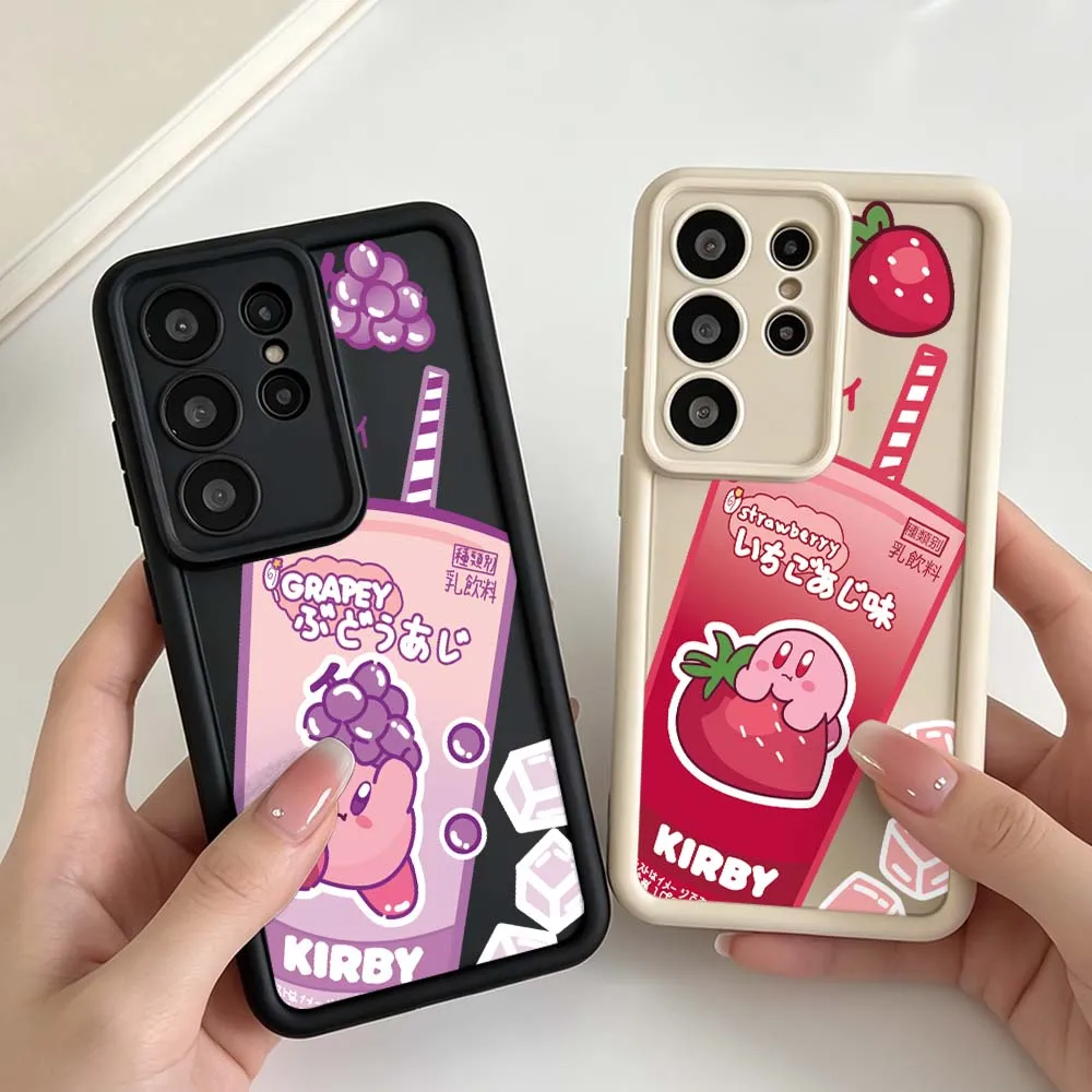 

Anime K-Kirbys Cartoon Cute For Samsung Galaxy S26 S25 S24 S23 S22 S21 S20 Note 20 Ultra Plus FE 5G Eye Ladder Phone Case
