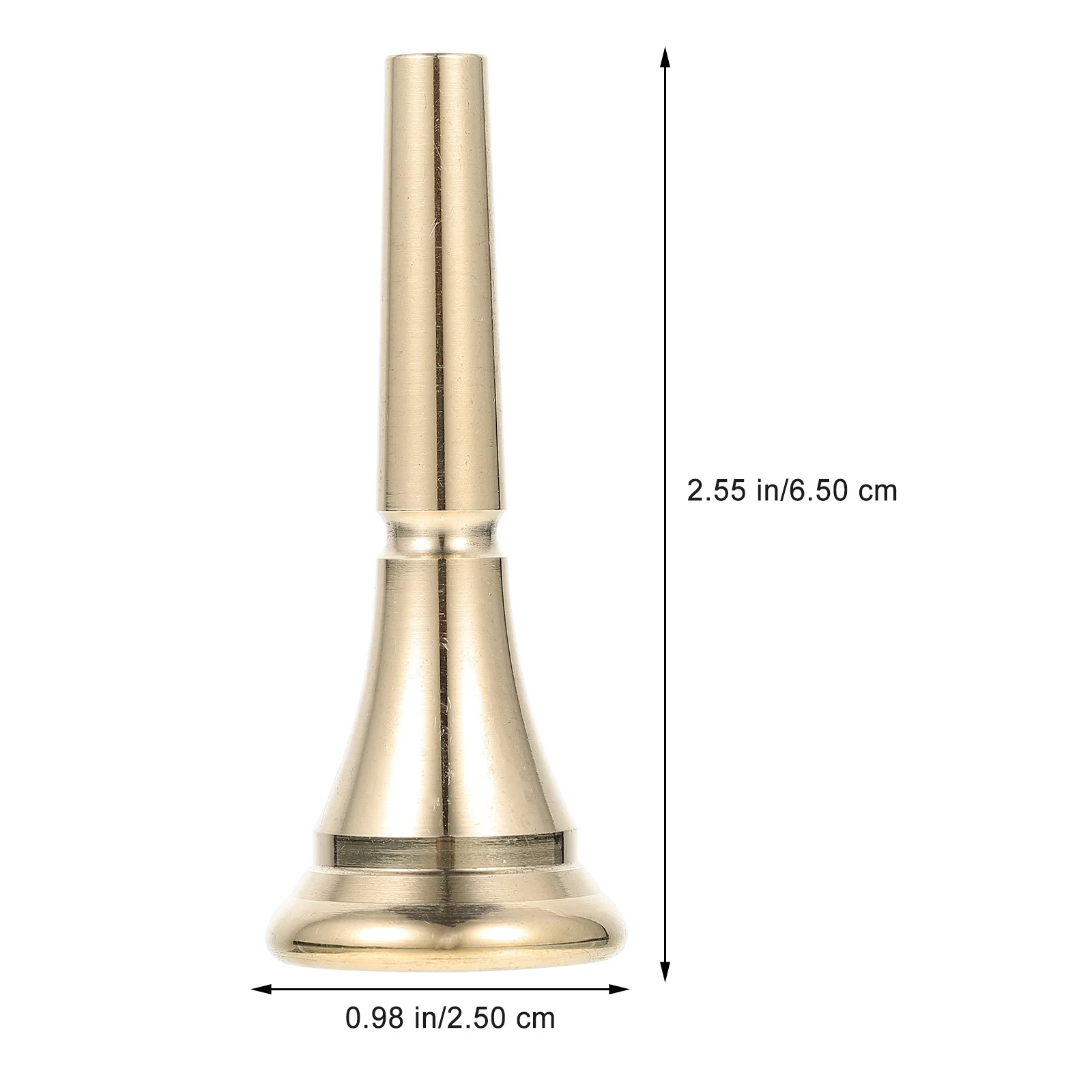 

Brass Mouthpiece Durable Smooth Surface Comfortable Wear-Resistant Easy Cleaning Professional Replacement French Practice Tool