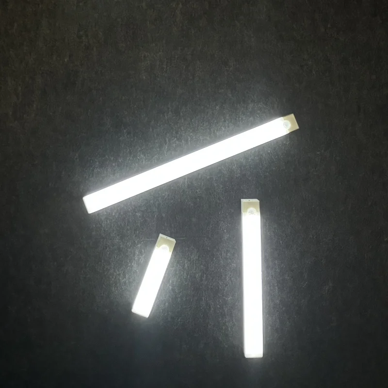 

Wireless LED Motion Sensor Night Light Magnetic Installation Long Strip Lamp Rechargeable Bar Lights for Hallway Closet Bedroom
