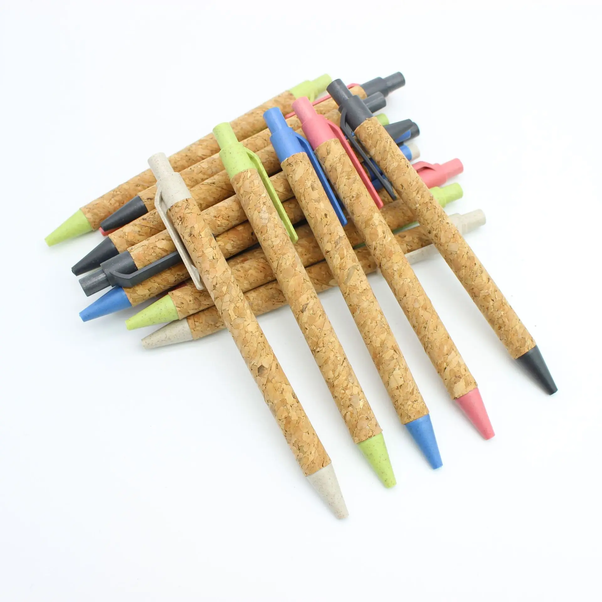 50PCS Environmentally friendly cork tube ballpoint pen paper tube eco-friendly pen