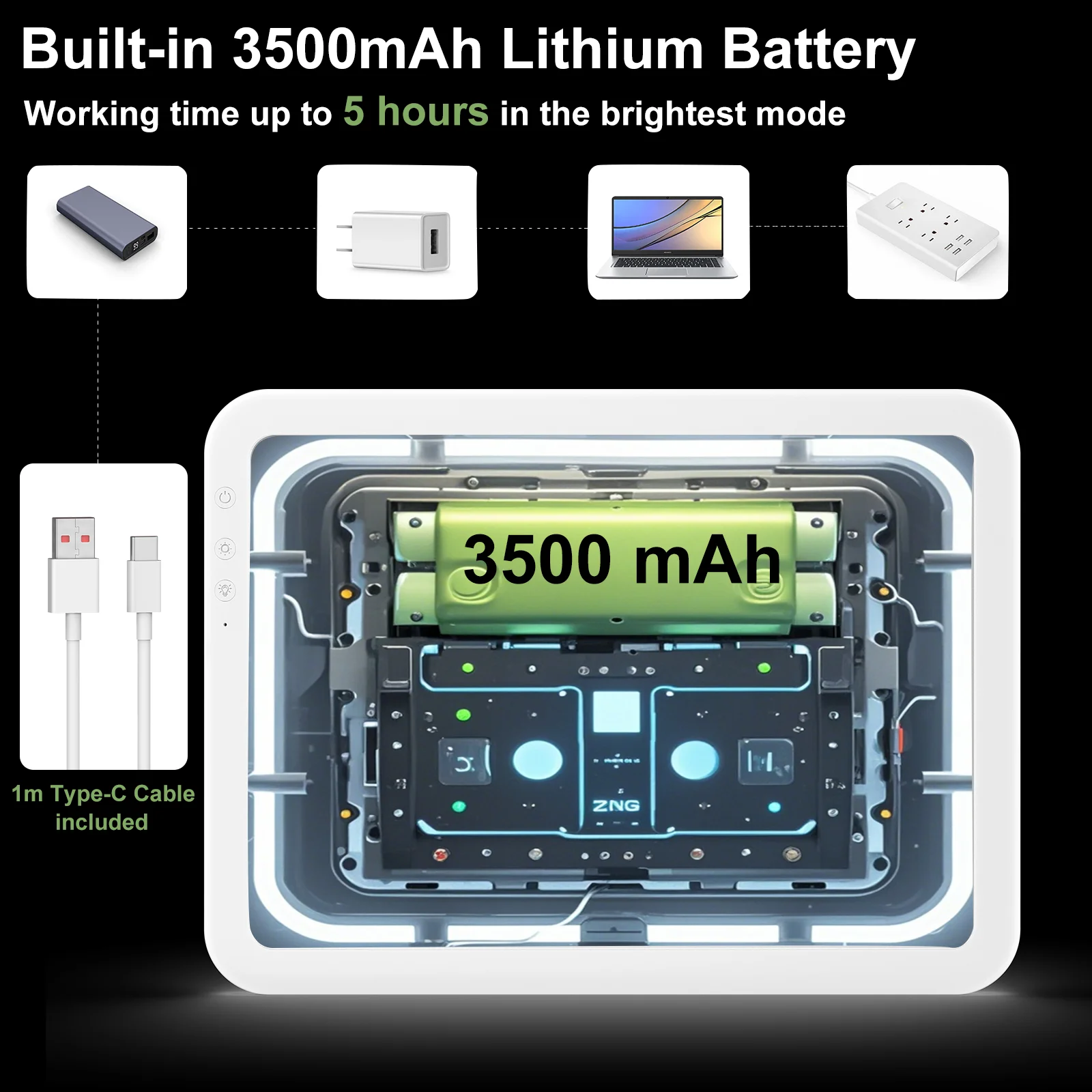8000Lux A3 Light Box Drawing Board With 3500mAH Battery, 6 Dimming Levels and 3 Color Temperatures Light Table for Sketching
