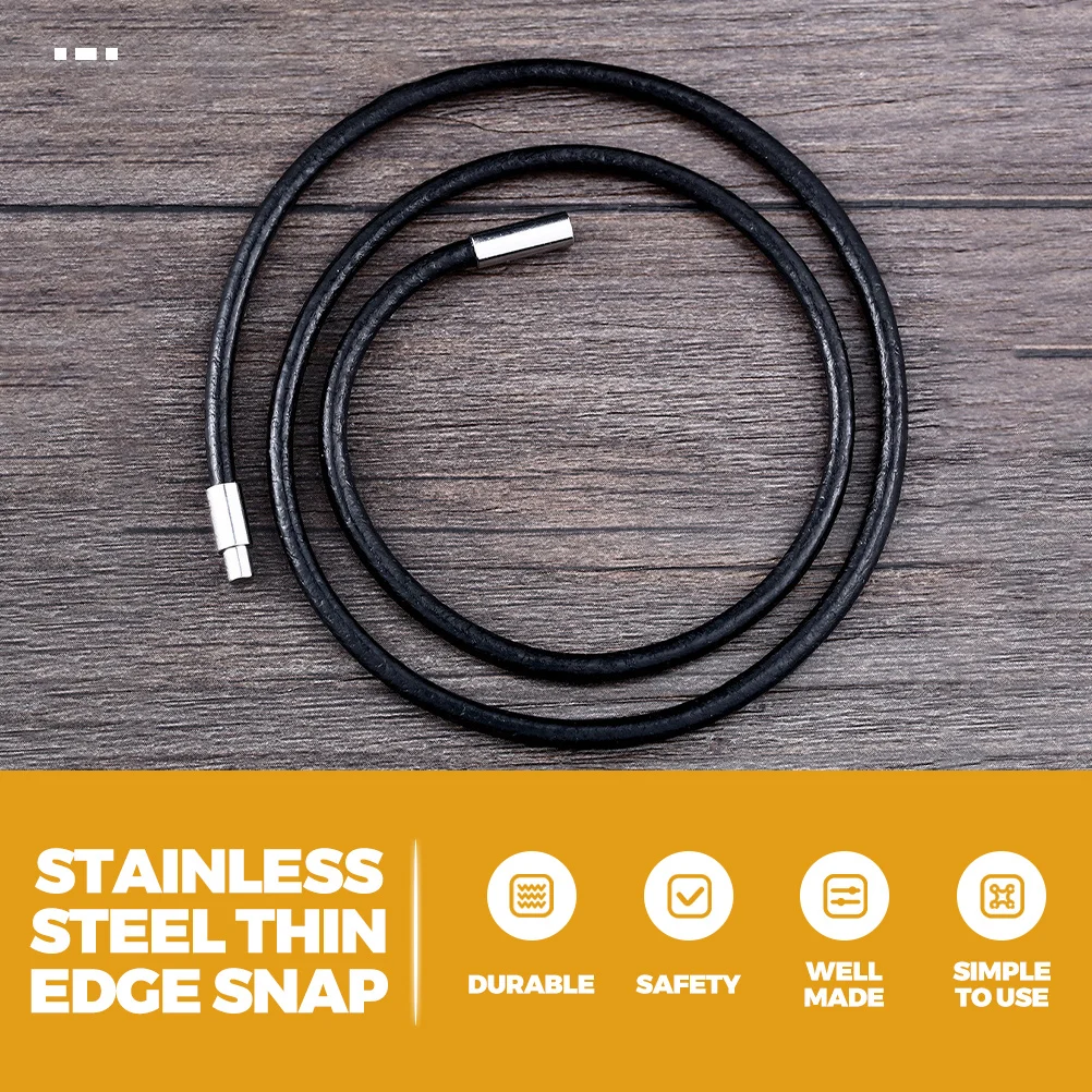 

Black Waxed Necklace Cord with Clasp for DIY Jewelry Making Pendant Bracelet Chain Craft Replacement Cord