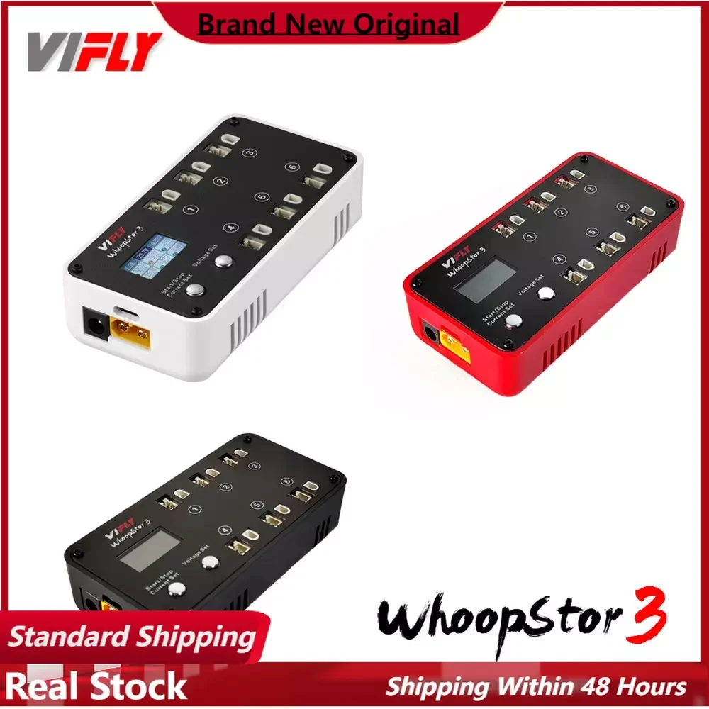 

VIFLY WhoopStor 3 V3 6 Ports 1S LIPO Battery Charger Discharger Storage Function for FPV Tinywhoop 4.2V 4.35V BT2.0 PH2.0