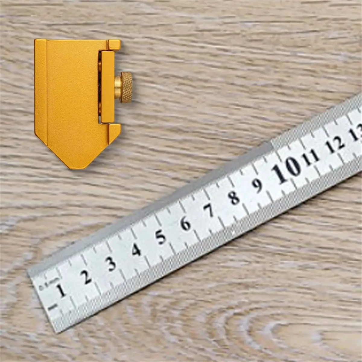 DT38 45 Degree Marking Tool Aluminum Alloy Angle Ruler for Woodworking Long-Lasting Reliability Precise Line Markings Gold