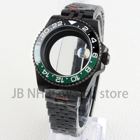 40mm NH35 Watch Case and Jubilee Bracelet Silde Buckle Black PVD for 28.5mm Dial NH34 NH35 NH36 Automatic Movement Sapphire