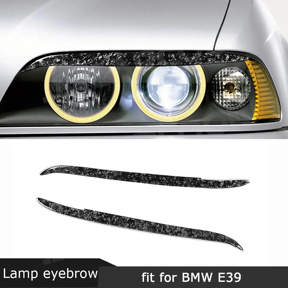 

Forged Carbon Fiber Eyebrow Headlight Covers for BMW 5 Series E39 1997-2003 Front Bumper Eyelids Car Styling