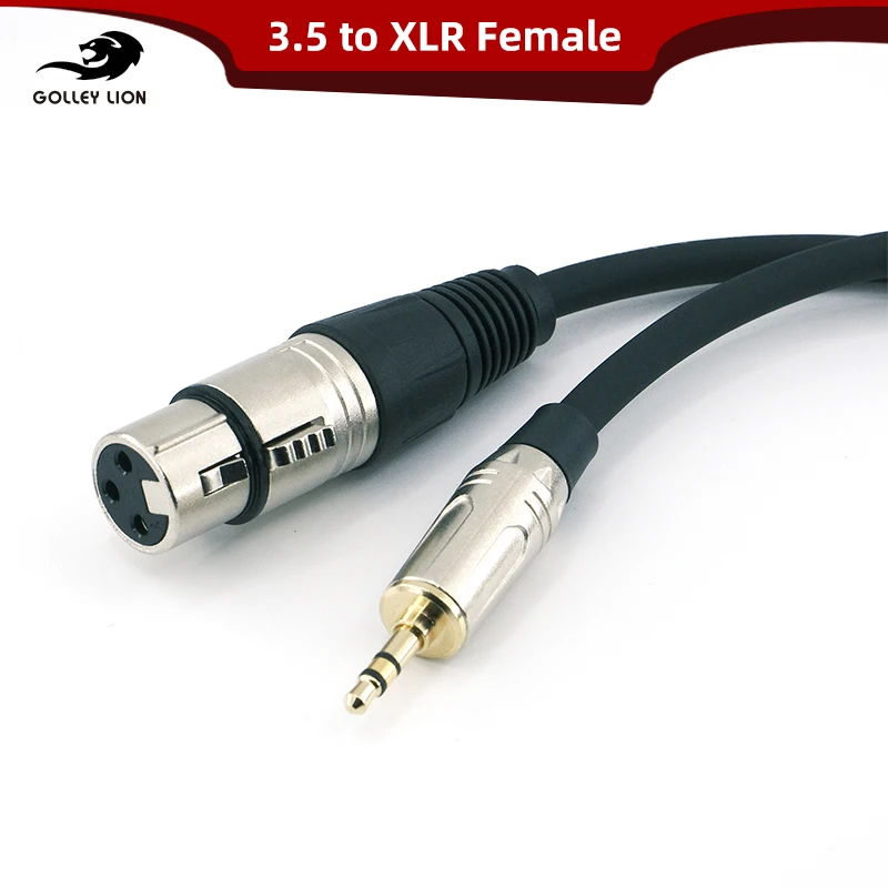 XLR To 3.5mm Microphone Audio HiFi Cable XLR Female To Jack Aux Mic Cord for Camcorders DSLR Cameras Computer