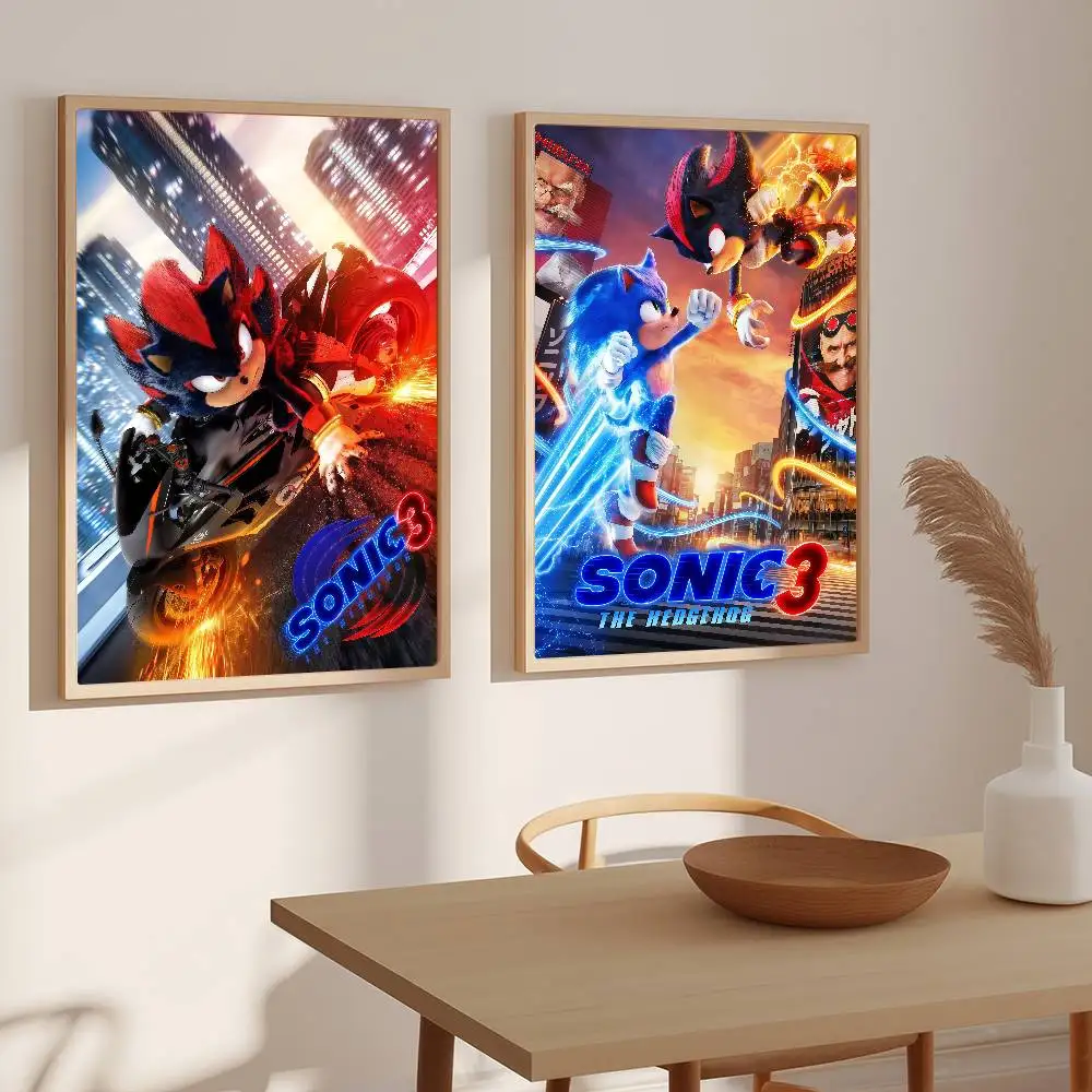 Racing Game S-Sonic R-Racing Poster Suitable For Home Living Room Bedroom Office Bar Wall Decoration Sticker