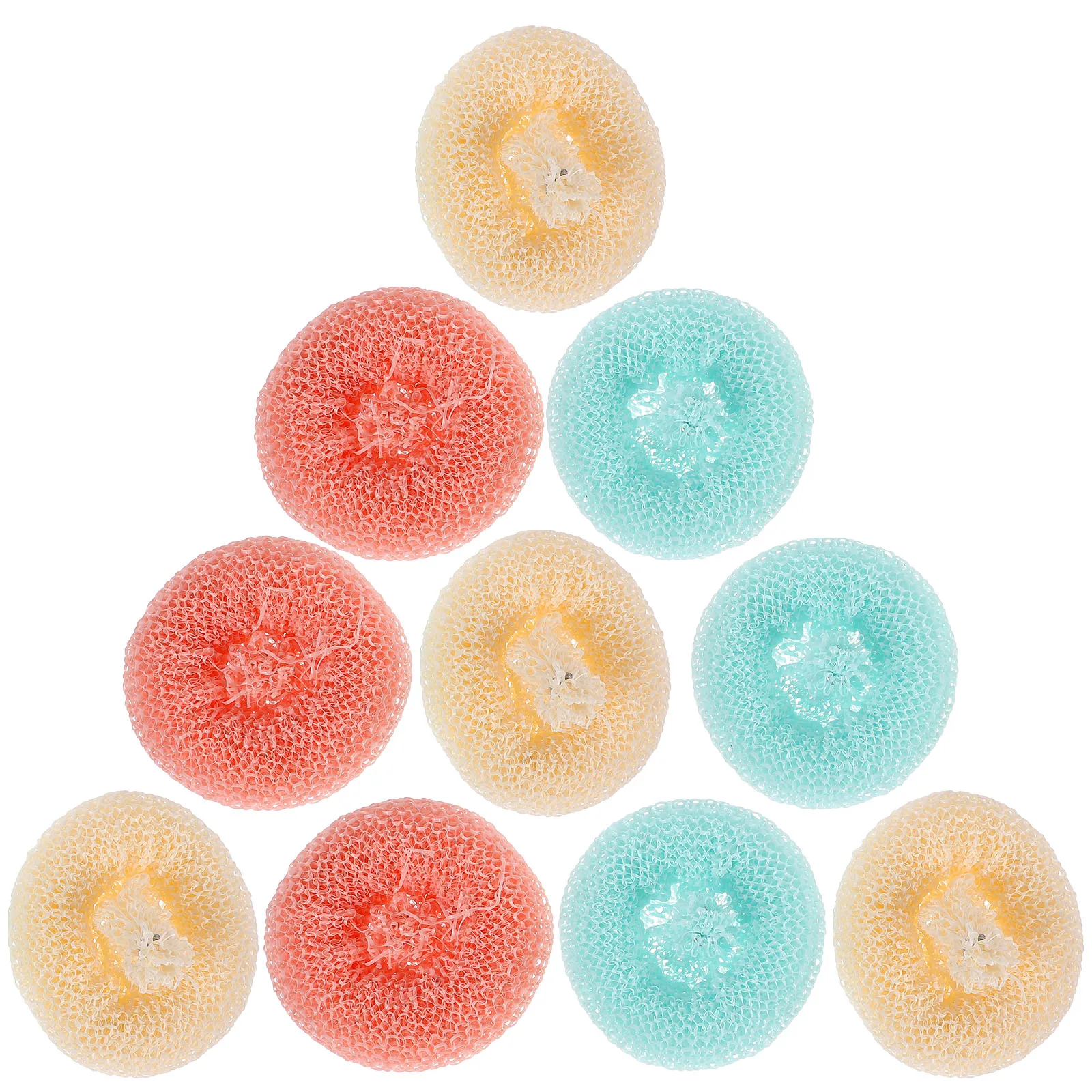 

10pcs Non Scratch Scouring Pads for Cleaning Bowls Plates Kitchen Dishware Scrubbers Plastic Home Supplies