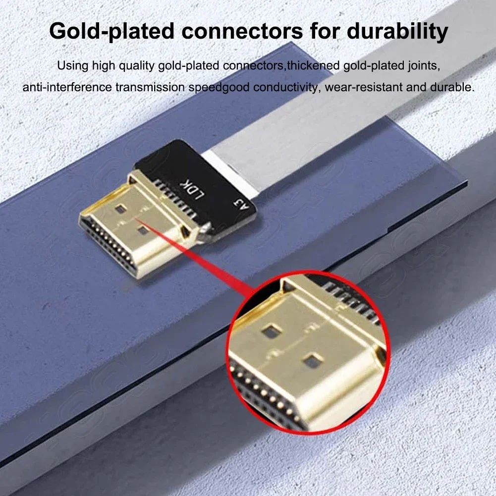 Nastro FPV Connettore compatibile HDMI Cavo piatto flessibile anti-interferenza Raspberry Pi 4 Micro Mini compatibile HDMI