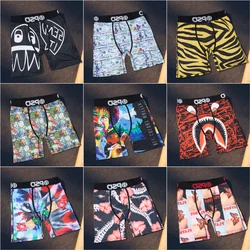 Sexy Men Boxer Underwear Breathable Mens Boxershorts Men's Panties Underpants Plus Size Fashion Printed Man Boxers Briefs Trunks