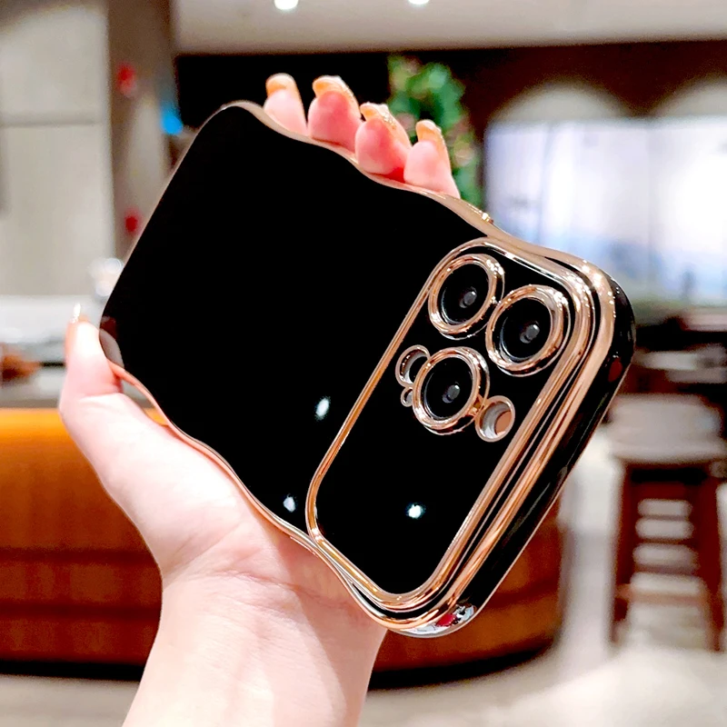 Funda de silicona chapada para iPhone, carcasa de armadura a prueba de golpes para iPhone 16, 15, 14, 13, 12 Pro Max Plus, 15Pro, 14Pro, iPhone15, iPhone14, iPhone13