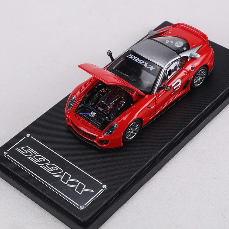 RM MODEL 1:64 599XX سبيكة نموذج سيارة يمكن فتح غطاء محرك السيارة