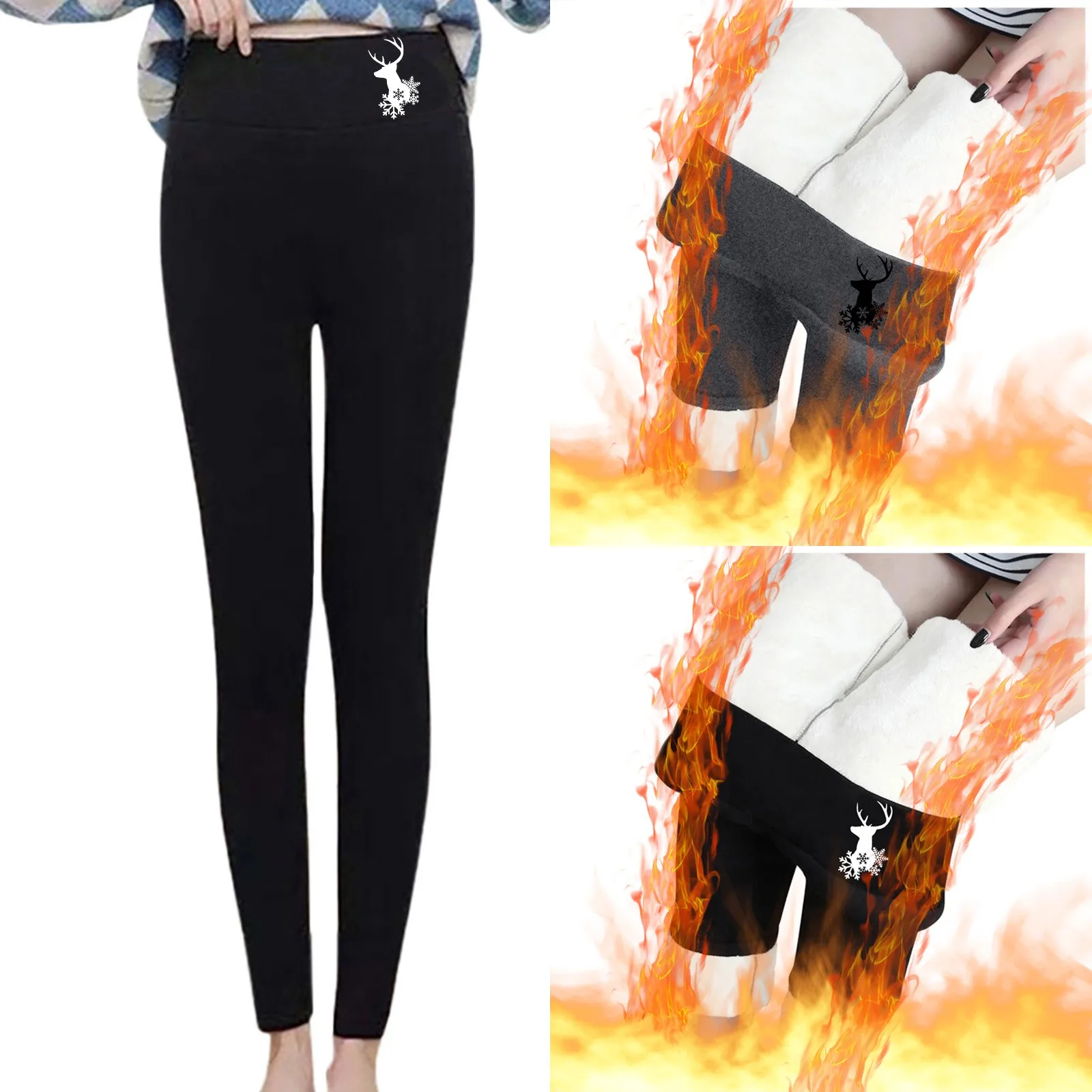 Leggings de veludo grosso para mulheres, cintura alta, calças térmicas, resistentes ao frio, quentes, femininas, inverno, 2023