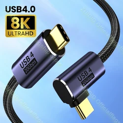 Cable de datos USB4.0 de 20Gbps PD 100W 5A Cable USB tipo C a tipo C de carga rápida Cable Thunderbolt 3 8K @ 60Hz para Macbook Pro