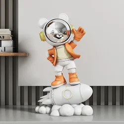 New Creative Rockets Astronaut Figure Statue Astronauts Sculpture Room Home Decoration Accessories Figurines for Interior