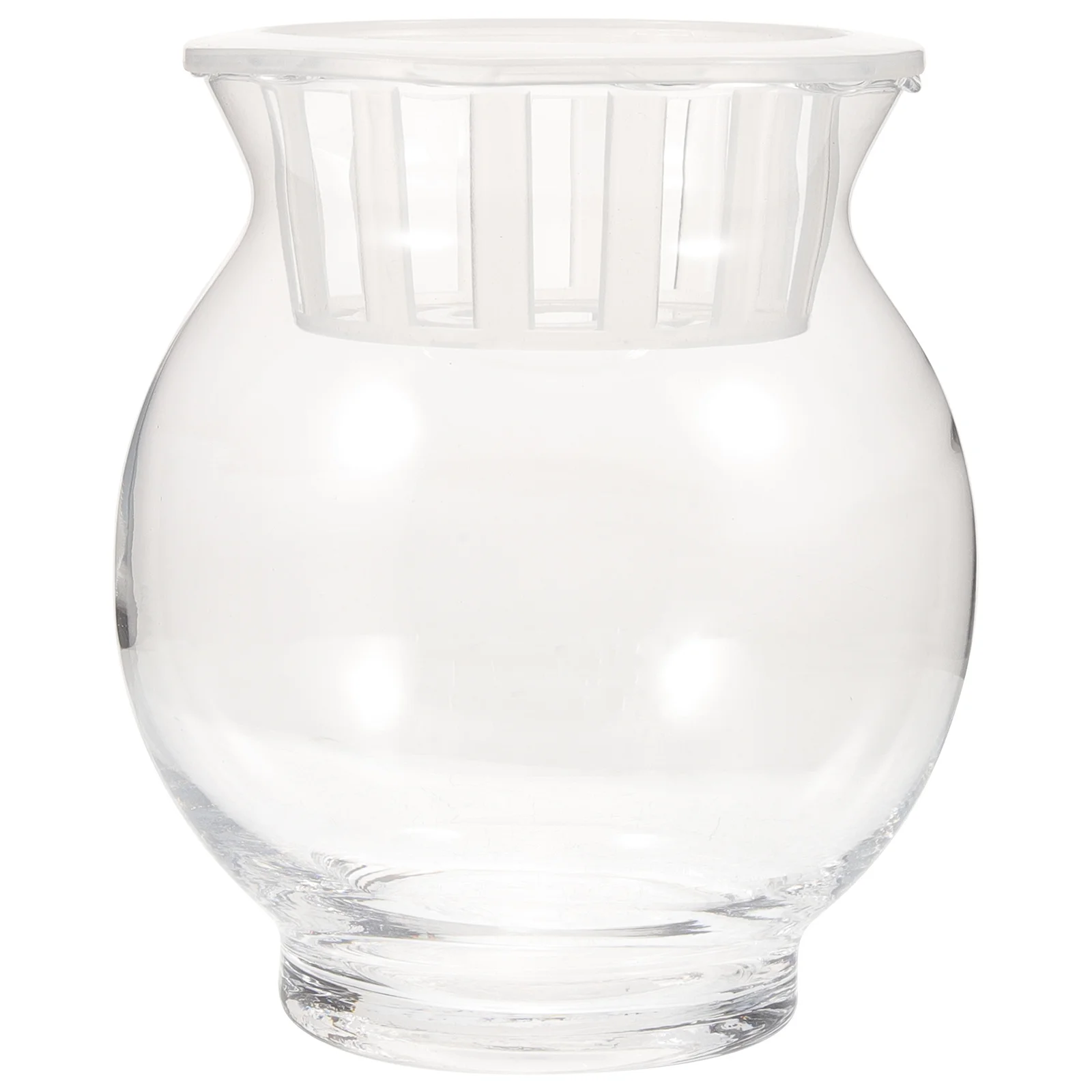 

Transparent Round Glass Vase Creative Hydroponic Desktop Planter Flower Arrangement Vase Home Office Plant Hydroponic Container