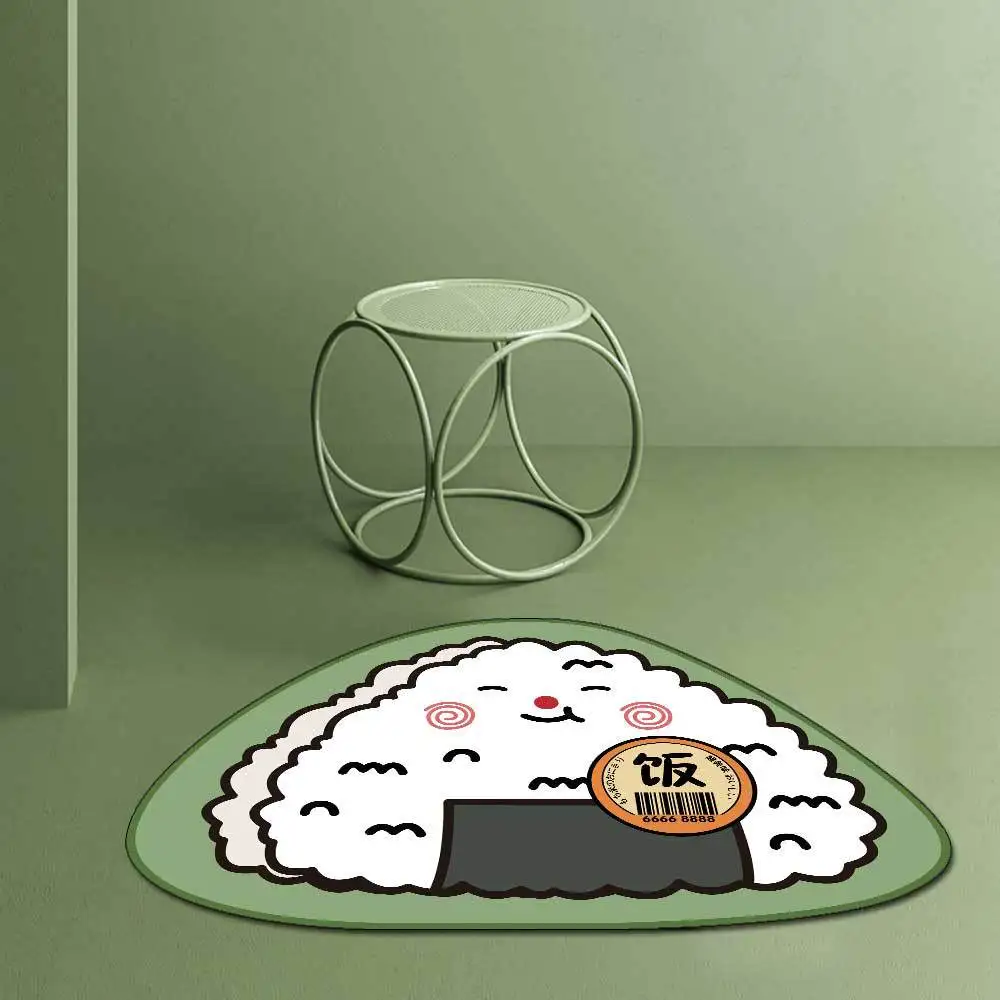 New Special-shaped Irregular Cartoon Cute Milk Tea Rice Ball Toast Fried Egg Yolk Living Room Bedroom Bedside Carpet Floor Mat