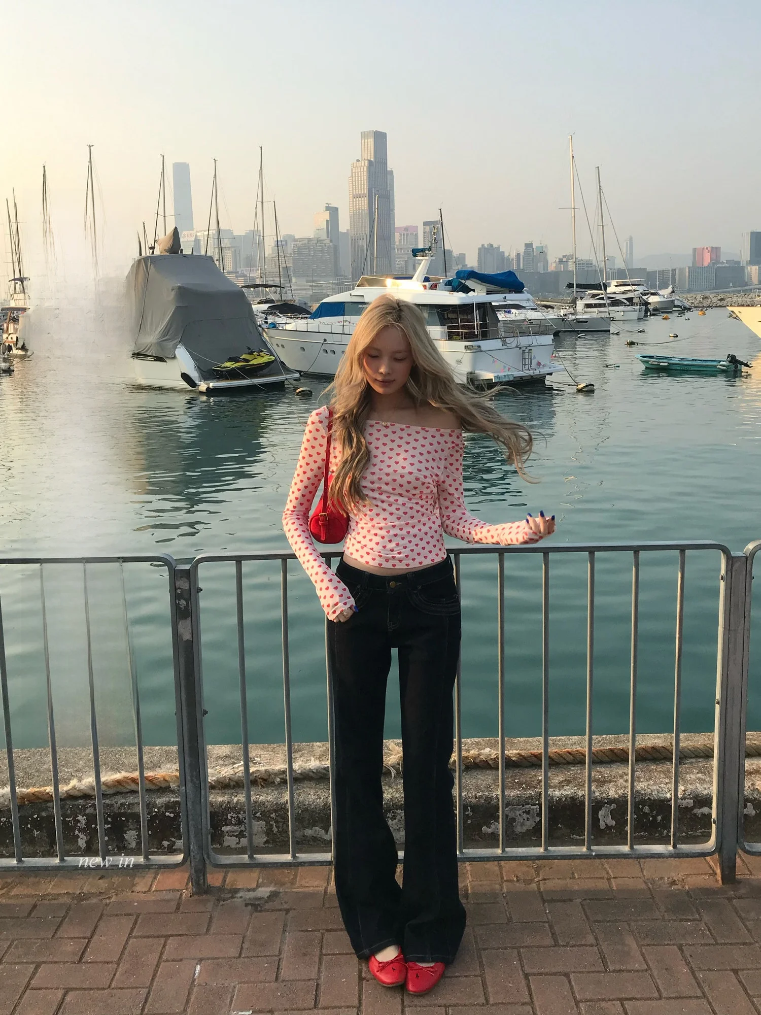 

Modern Core Vintage Colored Micro Flared Denim Jeans Women's Slimming Long Pants Straight Leg l Waist Cotton Blend