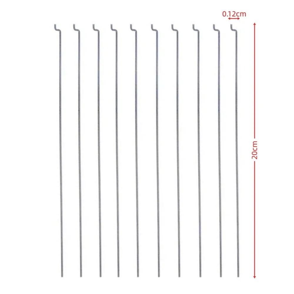 Zタイプの再利用可能な金属製ステアリングギアレバー,サーボレバー,プルロッド,直径1.2mm,長さ20cm, 20個