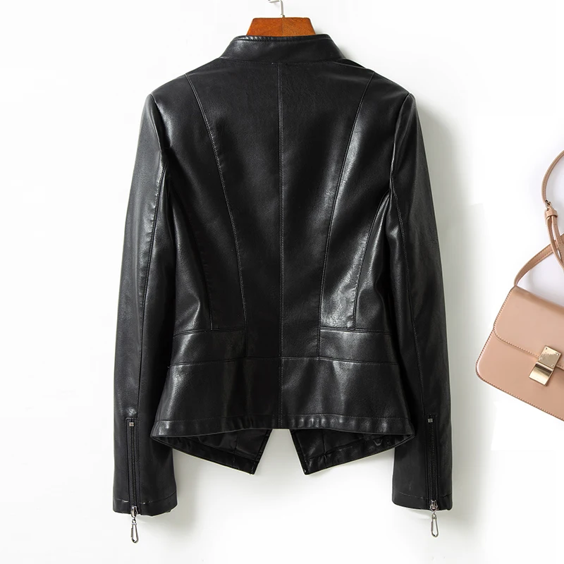   Ning 本革ジャケット レディース シープスキン 2025 春の新作 スリムフィット バイカー ジャケット スリムフィット 韓国版
