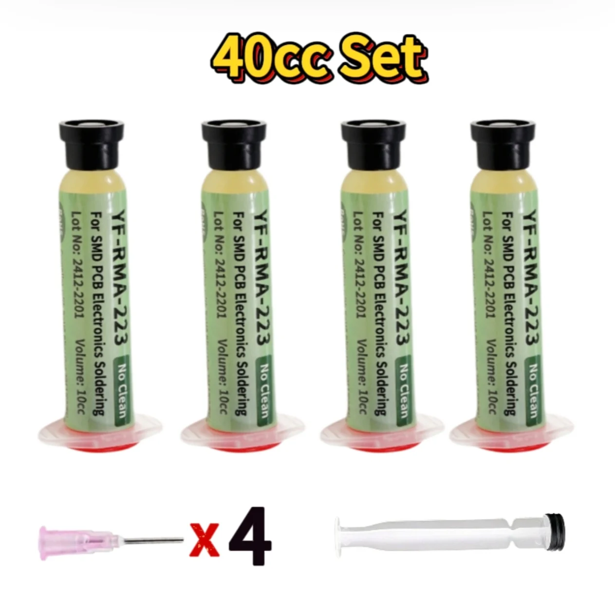 YF-RMA-223 Soldeerpasta 10CC Naaldbuis Type Rosin Soldeer Flux Reparatie Lassenolie voor Telefoon PCB BGA SMD Rework