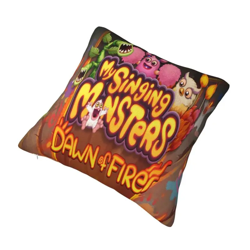 Custom Nordic My Singing Monsters Video Game Sofa Cushion Cover Velvet Dawn Of Fire Throw Pillow Case