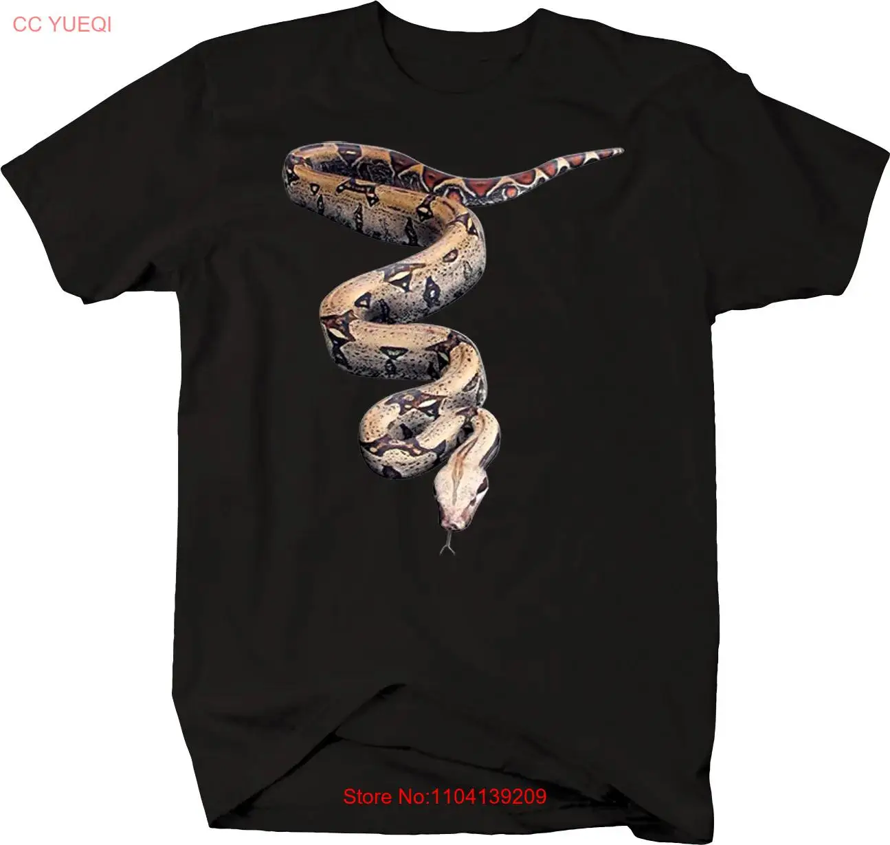 Python Snake Reptile Carnivorous Serpents Anaconda Amphibian T Shirt long sleeves