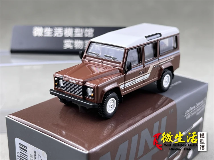 TSM-MODEL MINIGT # 734 1:64 Land Rover Defender 110 1985 County StationWagon Collection gegoten legering model auto decoratie gift