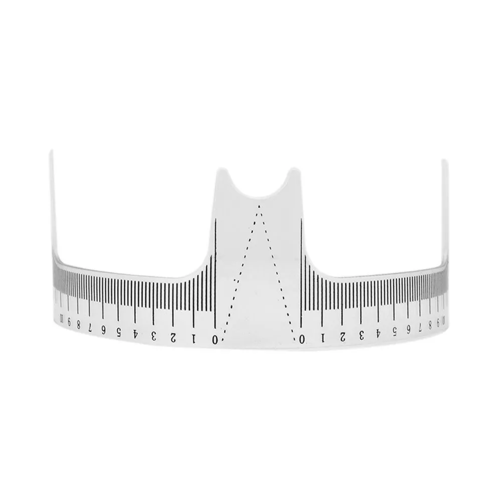 1Pcs Nose Bridge Eyebrow Ruler Plastic Semi Transparent Precise Tool for Eyebrow Lip Shaping Professional